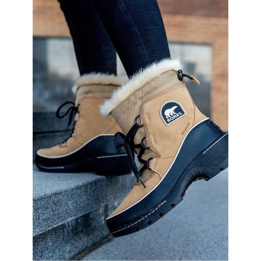 SOREL Tivoli III Snow Leather Boot in Tobacco/Flax 12
